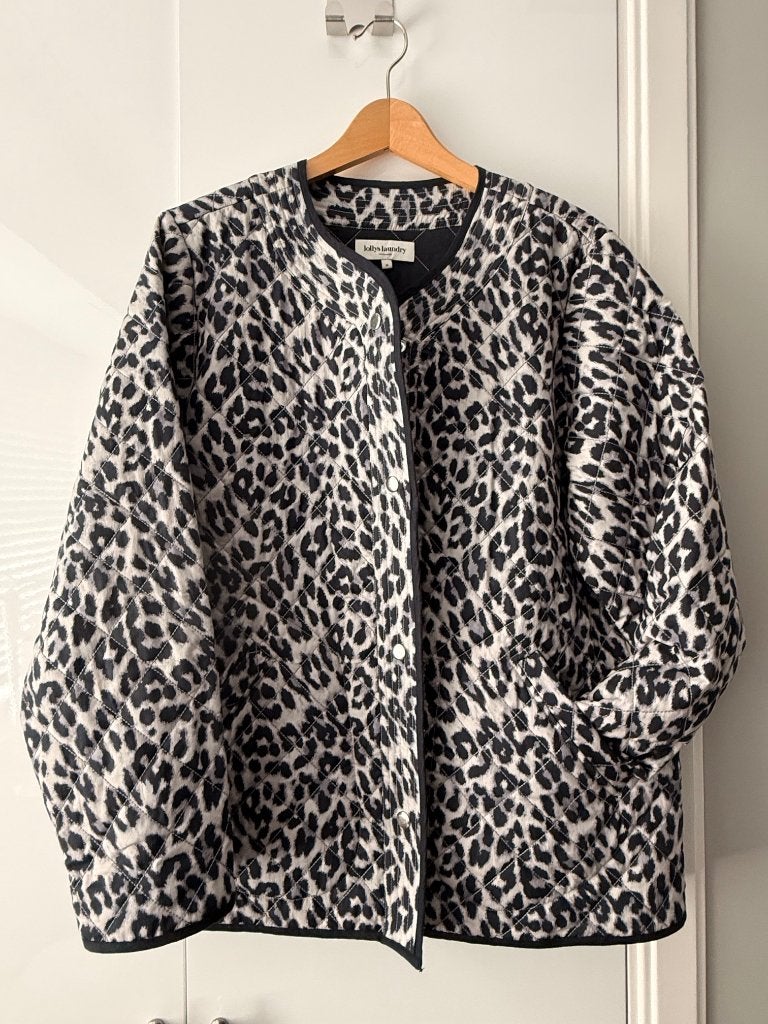 lollys laundry leopard print cotton coat jacket | m, Verzenden, Zwart, Nieuw, Jasje