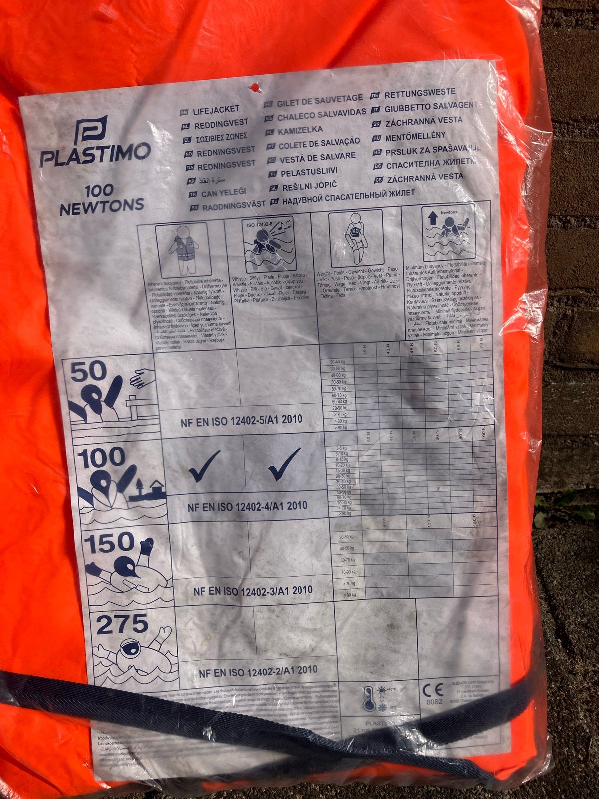 2x Nieuwe reddingsvesten 50-70 kg - Plastimo 100N, Ophalen, Nieuw, Overige typen