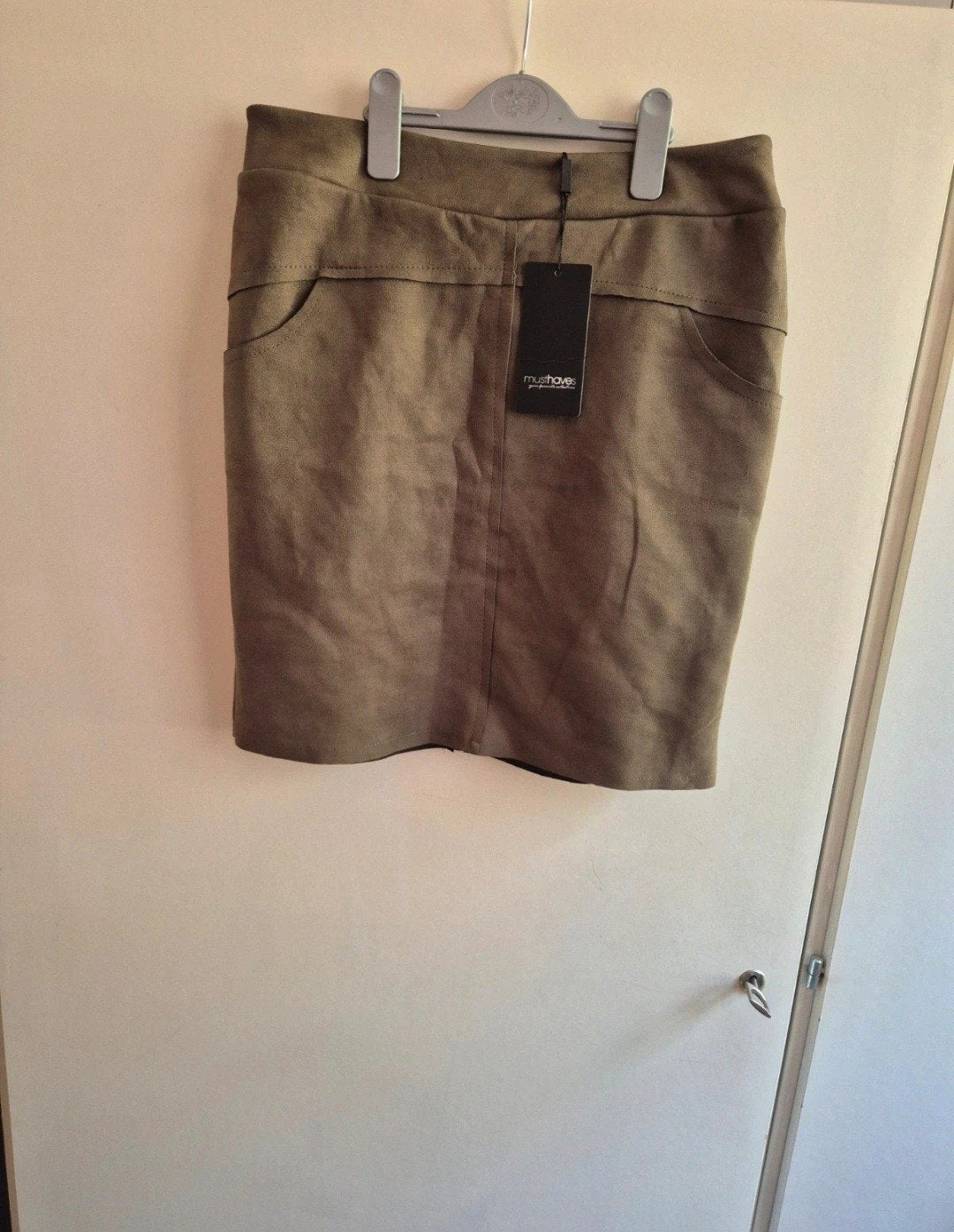 Suède rokje L, Ophalen, Maat 42/44 (L), Musthaves, Nieuw
