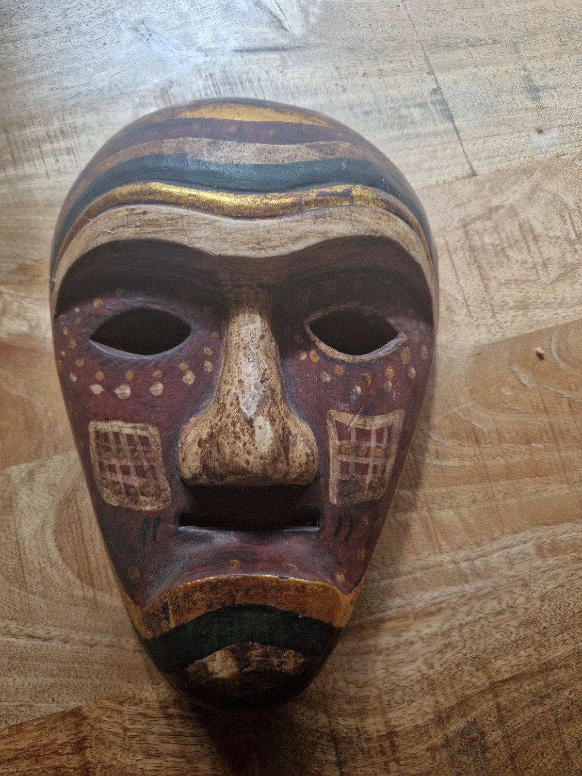 Decoratief houten bord/masker uit Congo, Afrika, Antiek en Kunst, Hout, Afrika, Masker, Ophalen of Verzenden