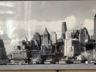 Vintage Foto Manhattan Skyline 1931 - Zwart-Wit Panorama, Gebruikt, Ophalen of Verzenden, 100 tot 125 cm, Foto of Poster