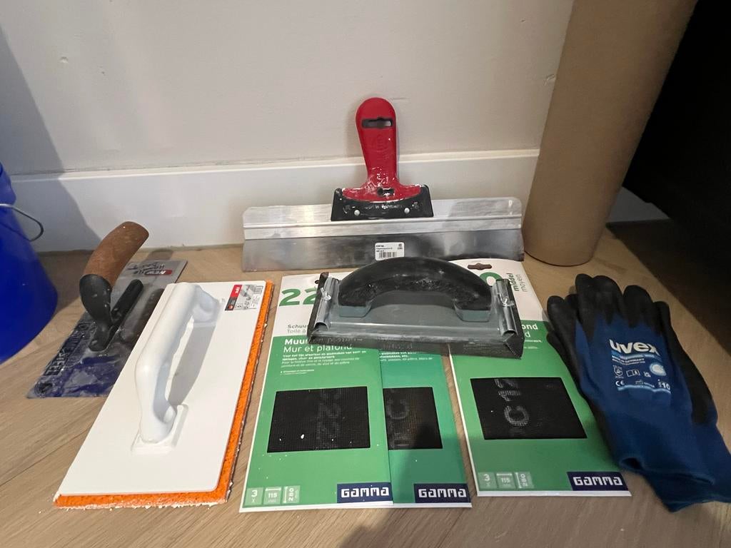 Stucmateriaal en gereedschap voor kleine klussen, Doe-het-zelf en Verbouw, Ophalen, Gebruikt
