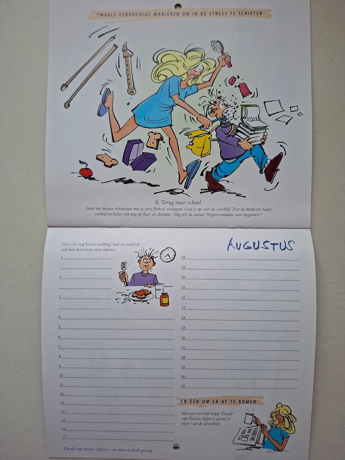 Decafe ANTI Stress verjaardagskalender NIEUW., Ophalen of Verzenden, Maandkalender, Nieuw