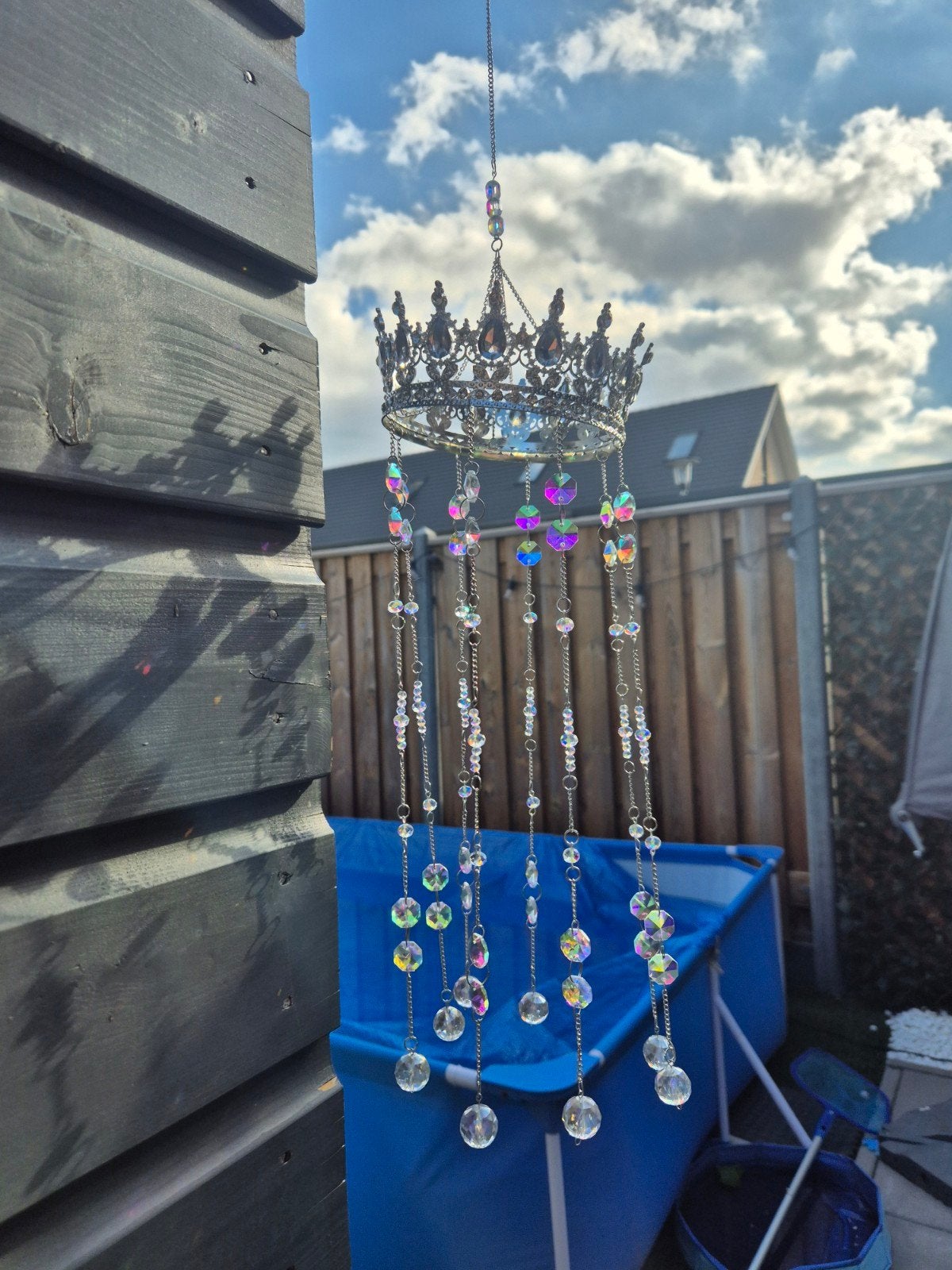 Zelf gemaakte suncatcher kroon, Tuin en Terras, Buitenverlichting, Ophalen of Verzenden, Netvoeding