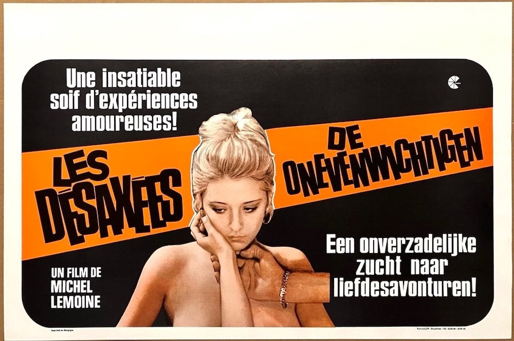Les Desaxees (1972) - Originele filmposter, Verzenden, Zo goed als nieuw, A1 t/m A3, Film en Tv