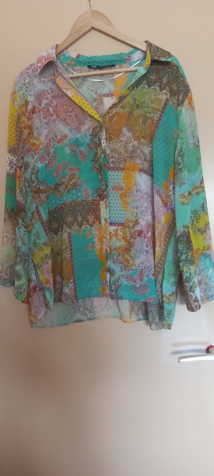 Kleurrijke Zara-blouse mt XL Boho style, Kleding | Dames, Overige kleuren, Zara, Maat 42/44 (L), Ophalen of Verzenden