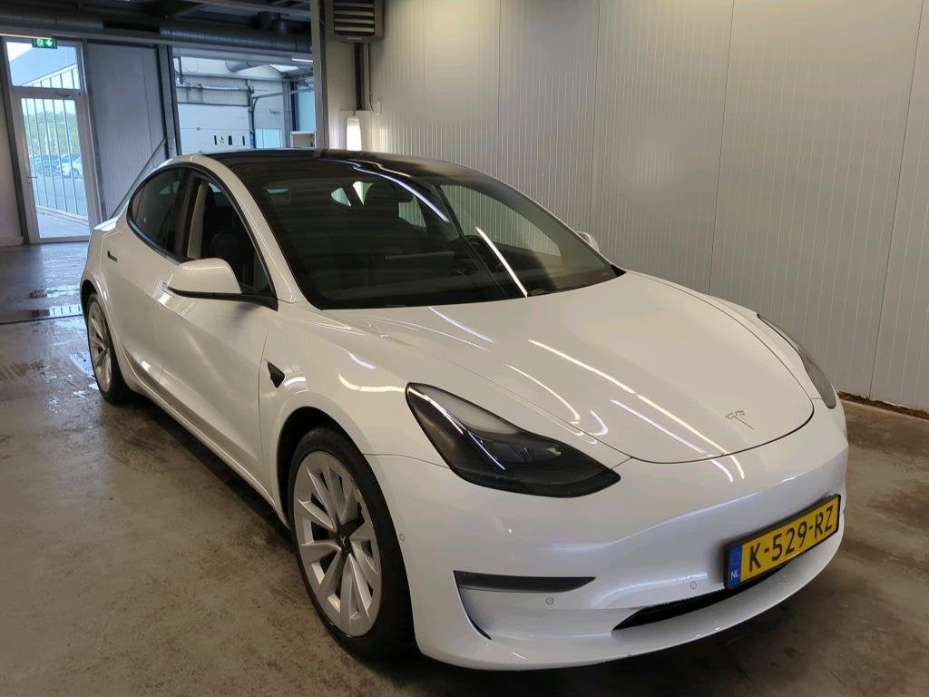 Tesla Model 3 Long-Range AWD 351pk 75 kWh FACELIFT 90,7% SoH, Auto's, Automaat, Gebruikt, Zwart, Wit