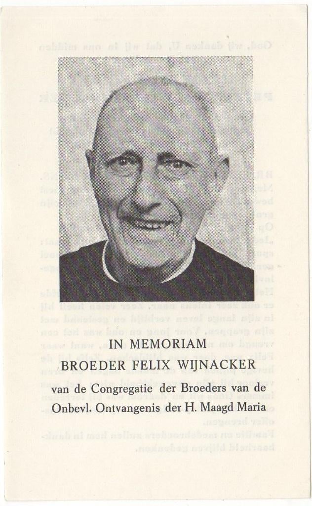Broeder Petrus J. Wijnacker 1877 Geldrop + 1968 Maastricht, Verzenden