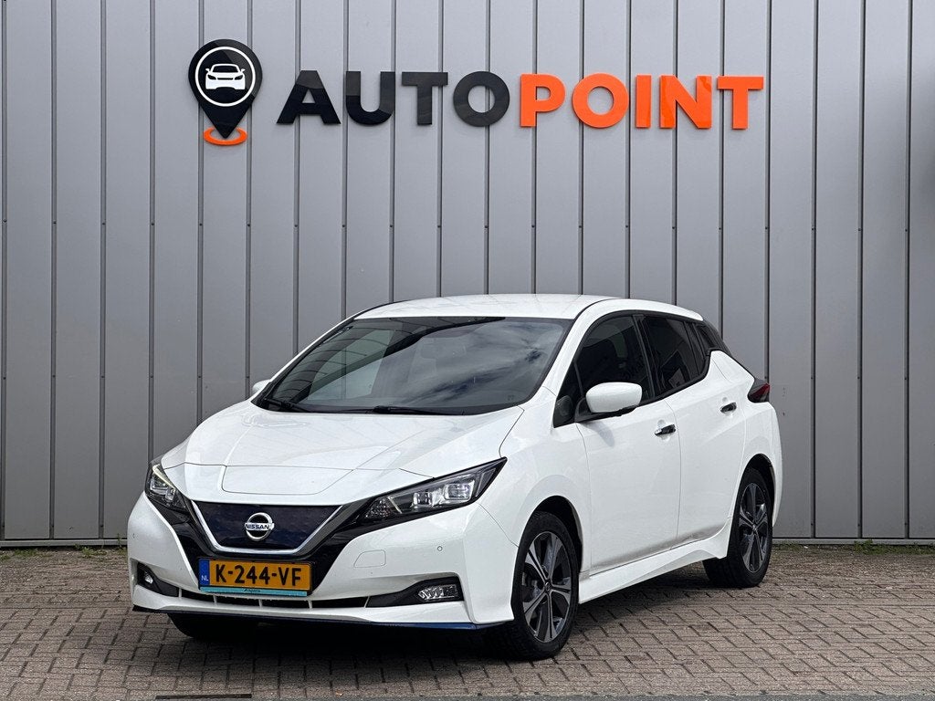 Nissan LEAF E+ N-Connecta 62 kWh 1E EIG 92%SOH DEALEROND ORG, Auto's, Nissan, Gebruikt, Zwart, 133 min, Wit