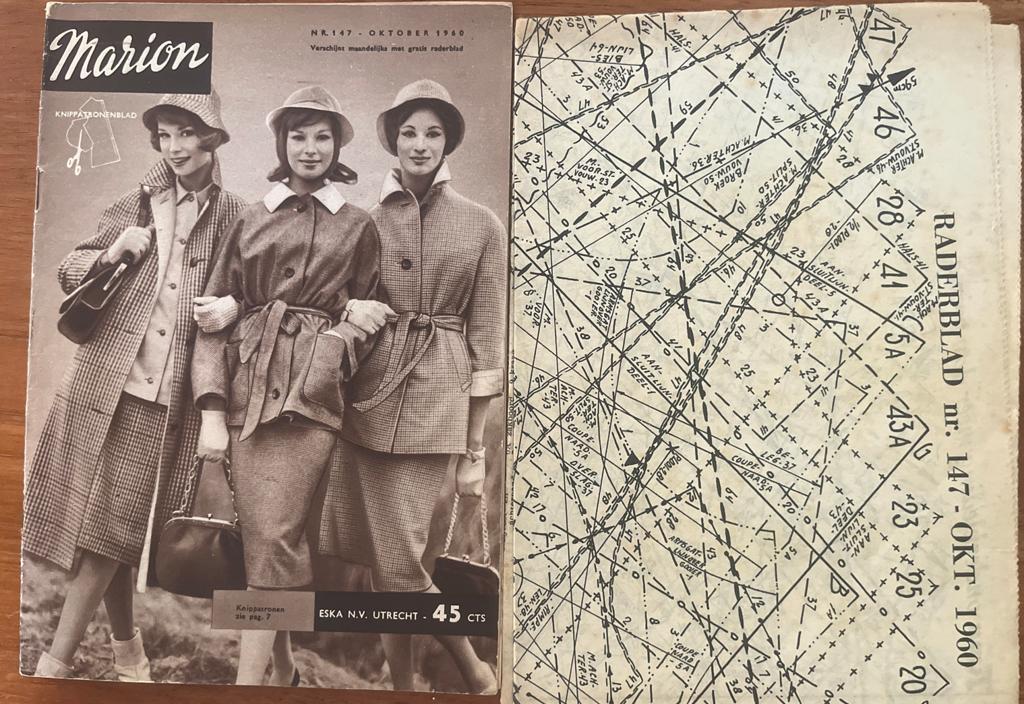 Vintage Marion Raderblad Naaipatronen - Okt/Sept 1960, Marion, Vrouw, Ophalen of Verzenden, Overige typen