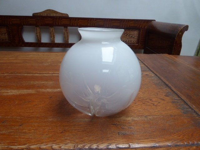 Vintage Murano glazen bol voor lamp van Mazzega, Italië 1970, Ophalen of Verzenden