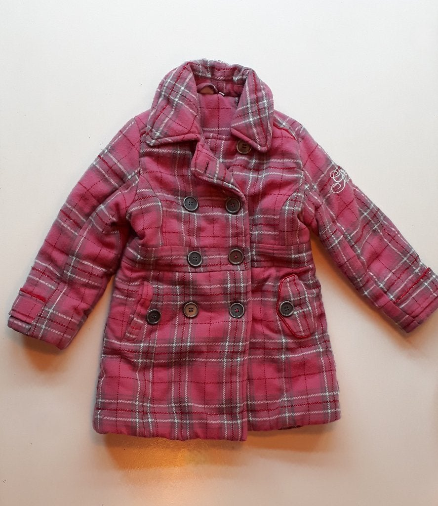 Roze Winterjas Meisje Kiddy Girl Maat 116, Kiddy Girl, Gebruikt, Meisje, Ophalen of Verzenden