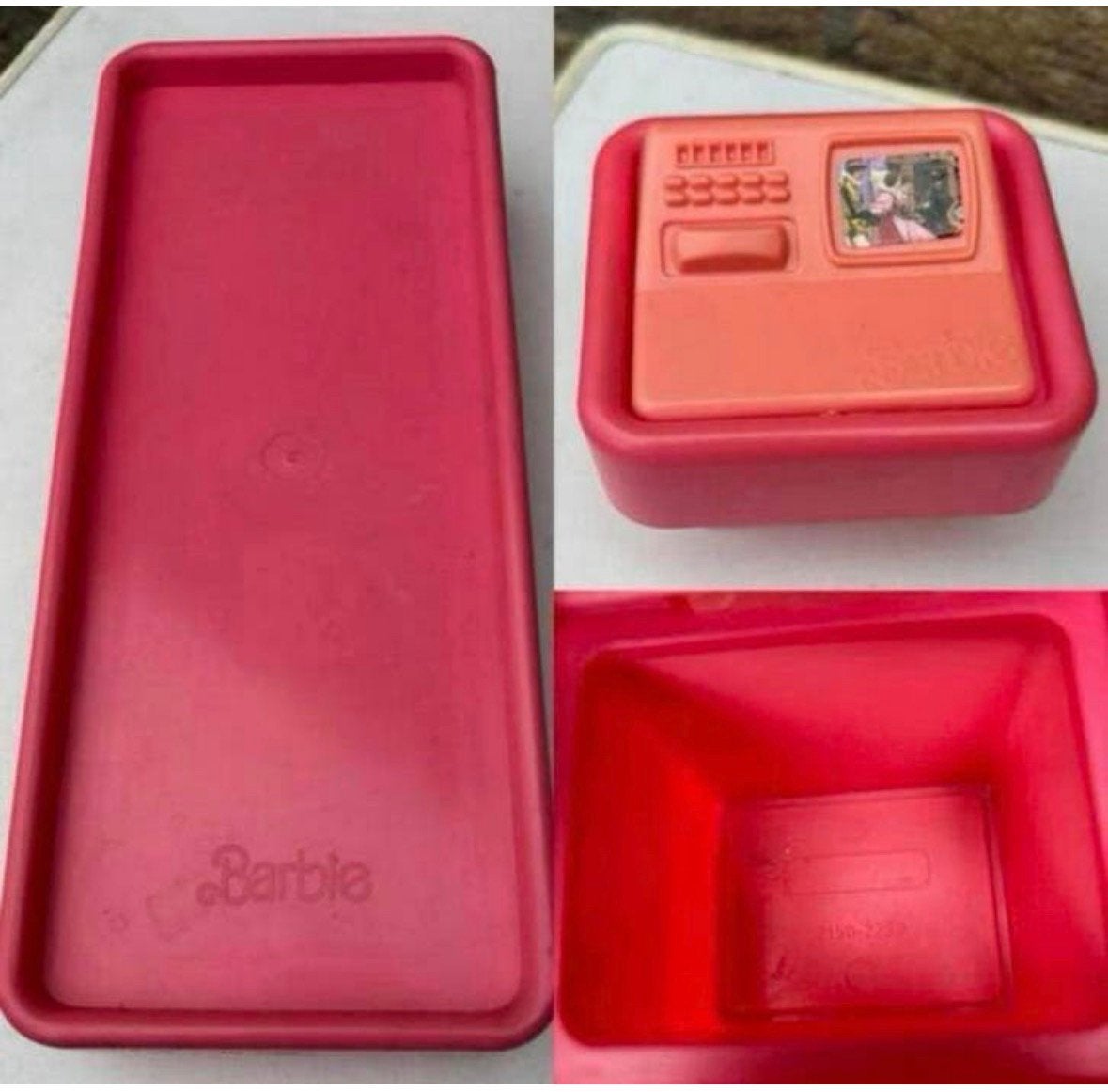 Barbie bedje met nacht kastje incl tv  32,5X13,5, Ophalen of Verzenden, Gebruikt, Barbie