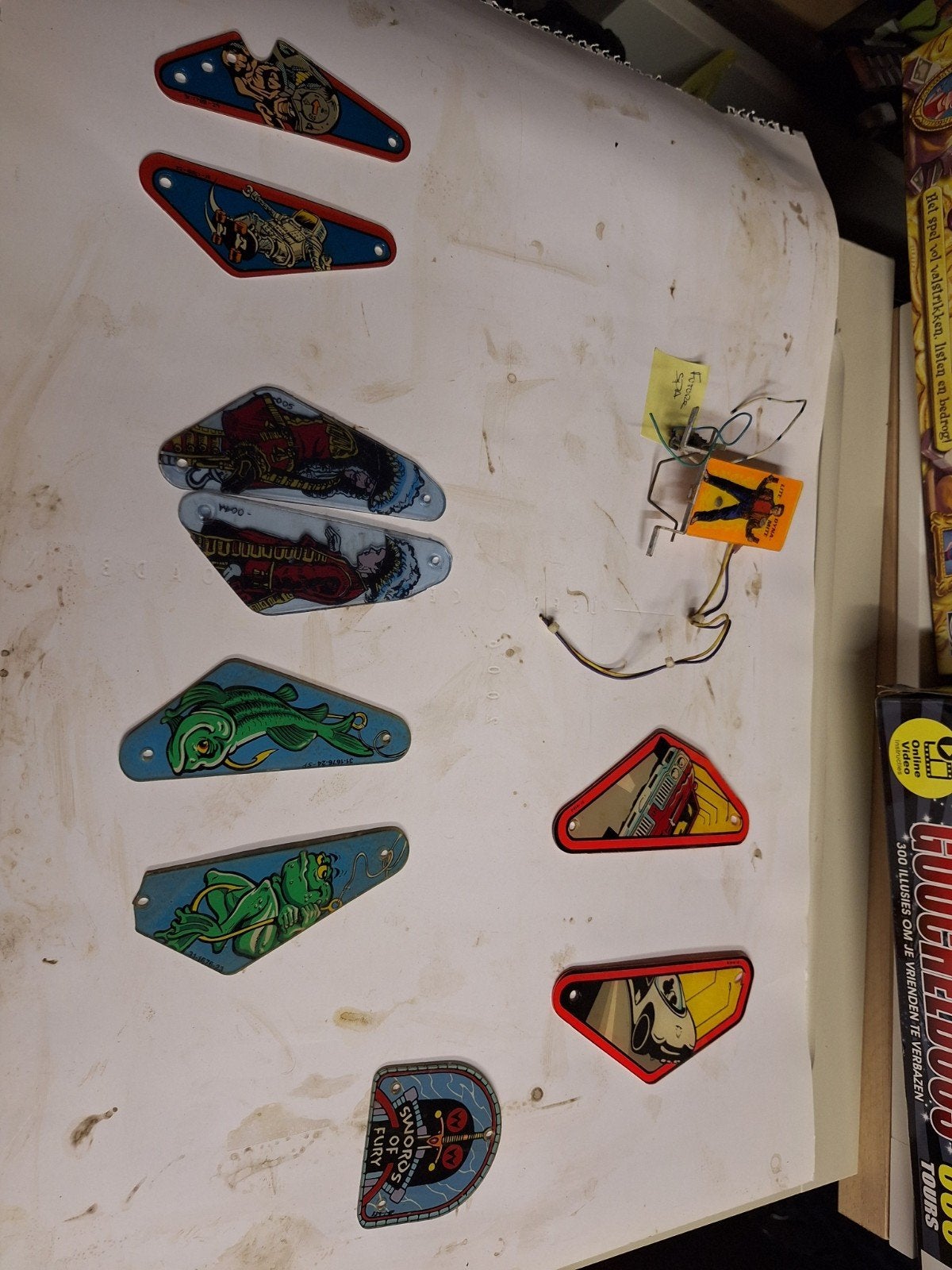 pinball plastics (hook, demolition man, fish tales,lah), Ophalen of Verzenden, Flipperkast
