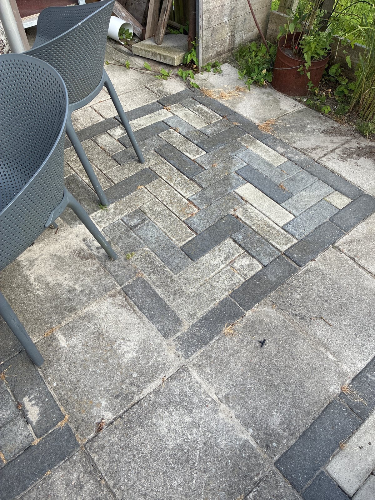 Klinkers en tegels 3.80m x 6.50m (ca. 24.7m²), Ophalen, Gebruikt, 10 m² of meer, Beton