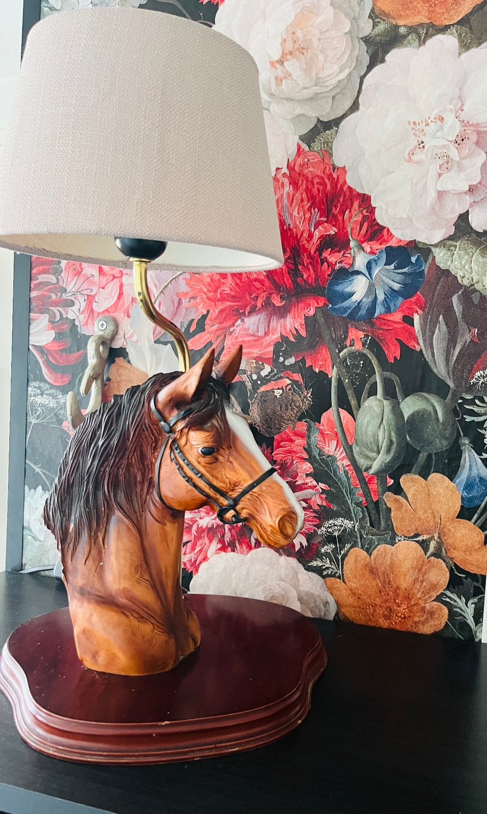Paardenhoofd tafellamp – uniek en sfeervol, Ophalen, Zo goed als nieuw