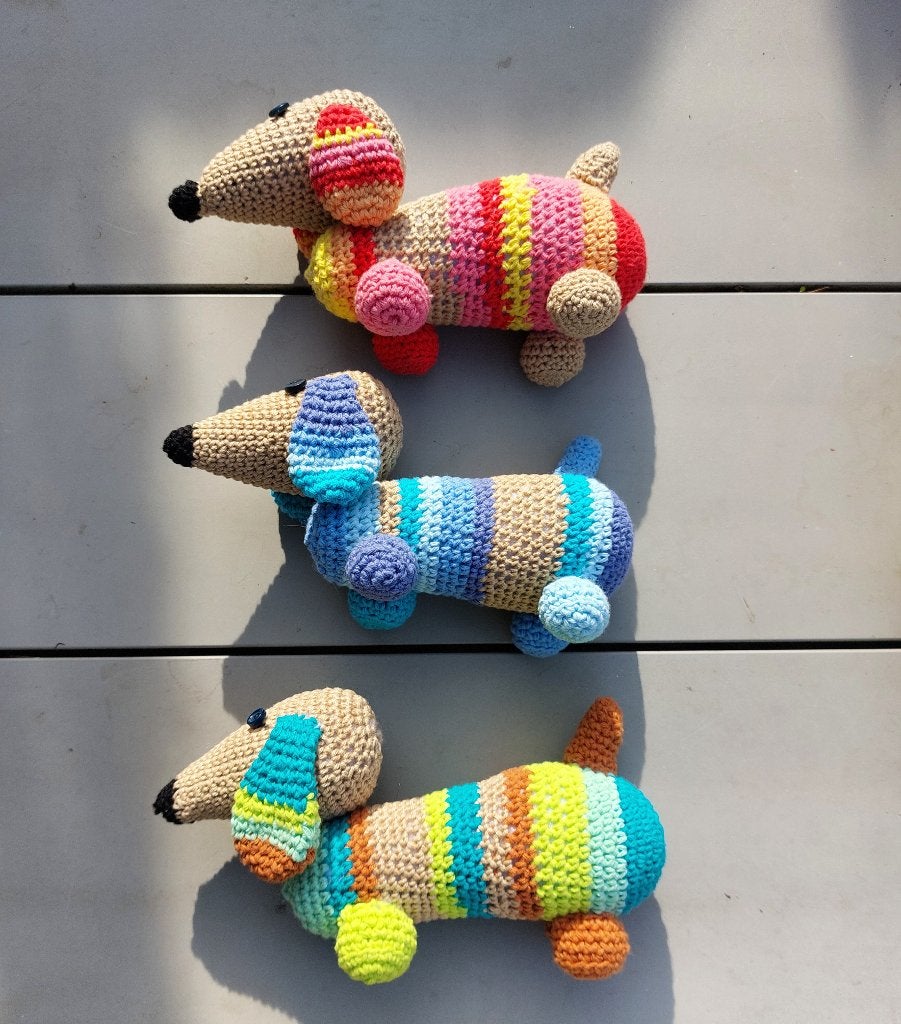 Knuffel (Teckel/Jack Russell, roze variant) / NIEUW, Ophalen, Nieuw, Hond, Handgemaakt