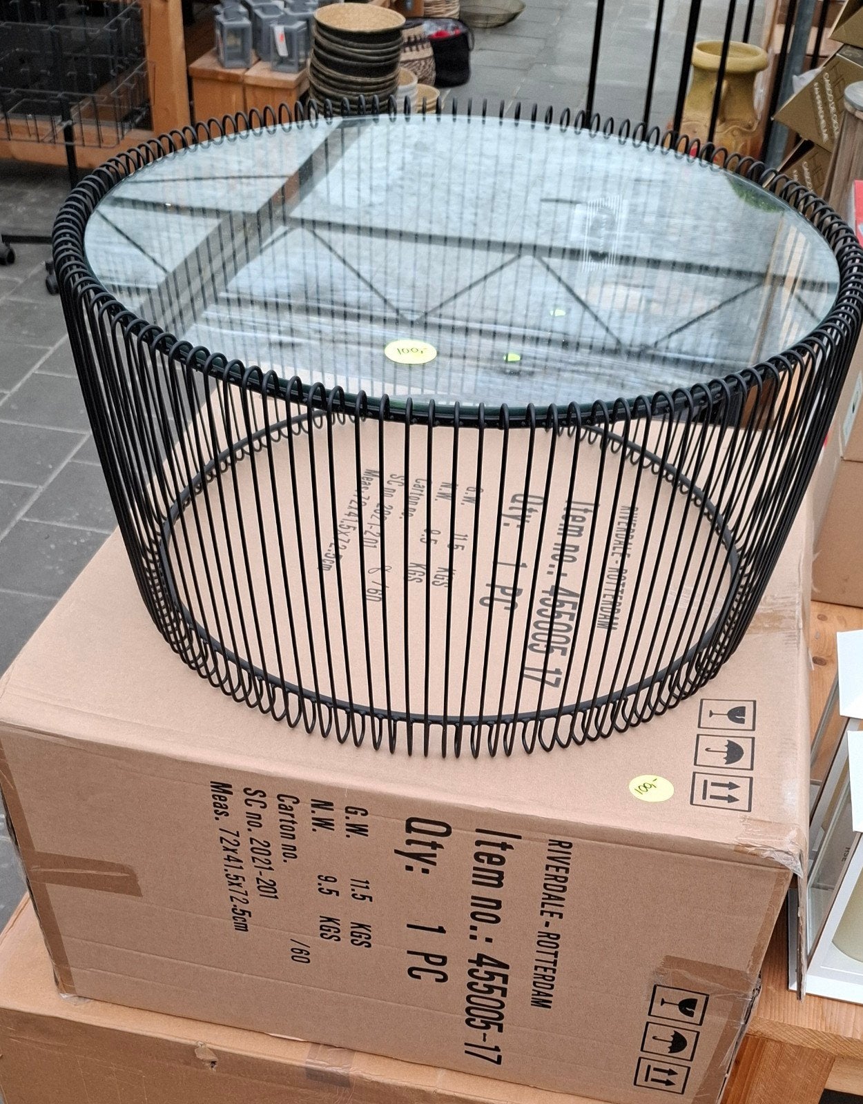 Riverdale tafel  nieuw., Ophalen, Rond, 50 tot 100 cm, Zo goed als nieuw