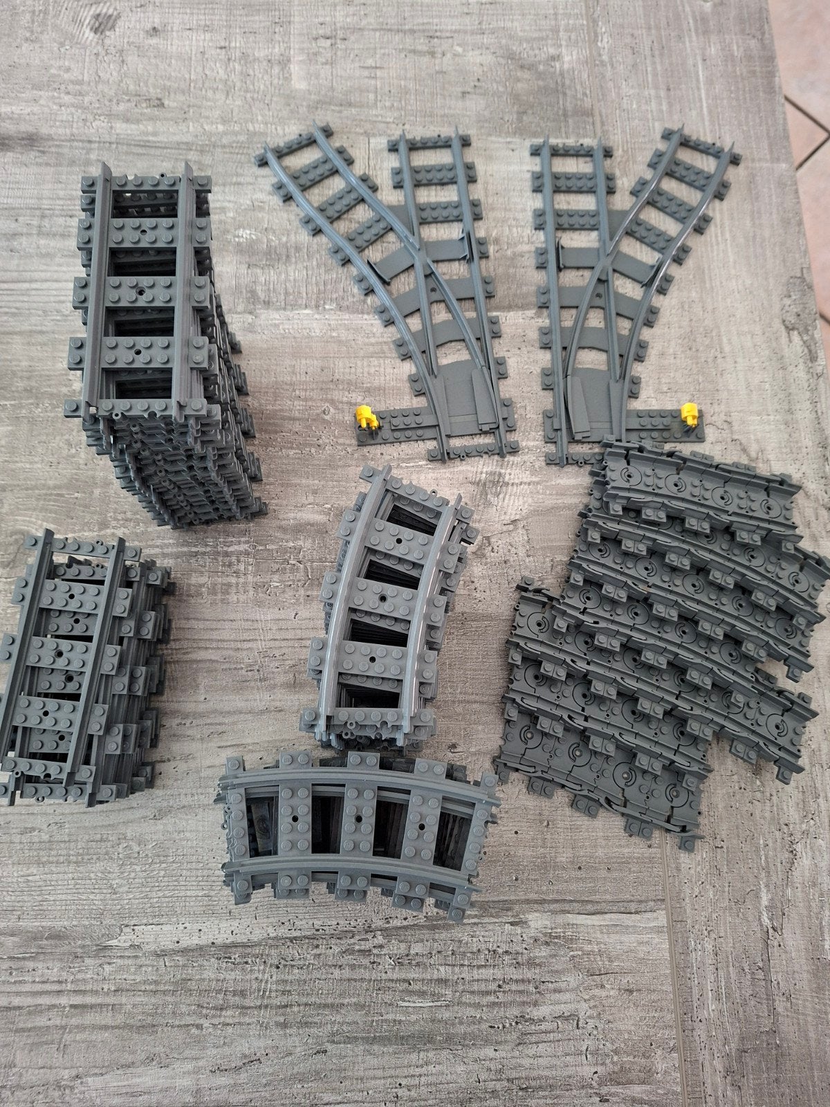 Lego Trein Rails Set: Recht, Bochten, Wissels & Flexibel, Gebruikt, Lego, Accessoire, Ophalen of Verzenden