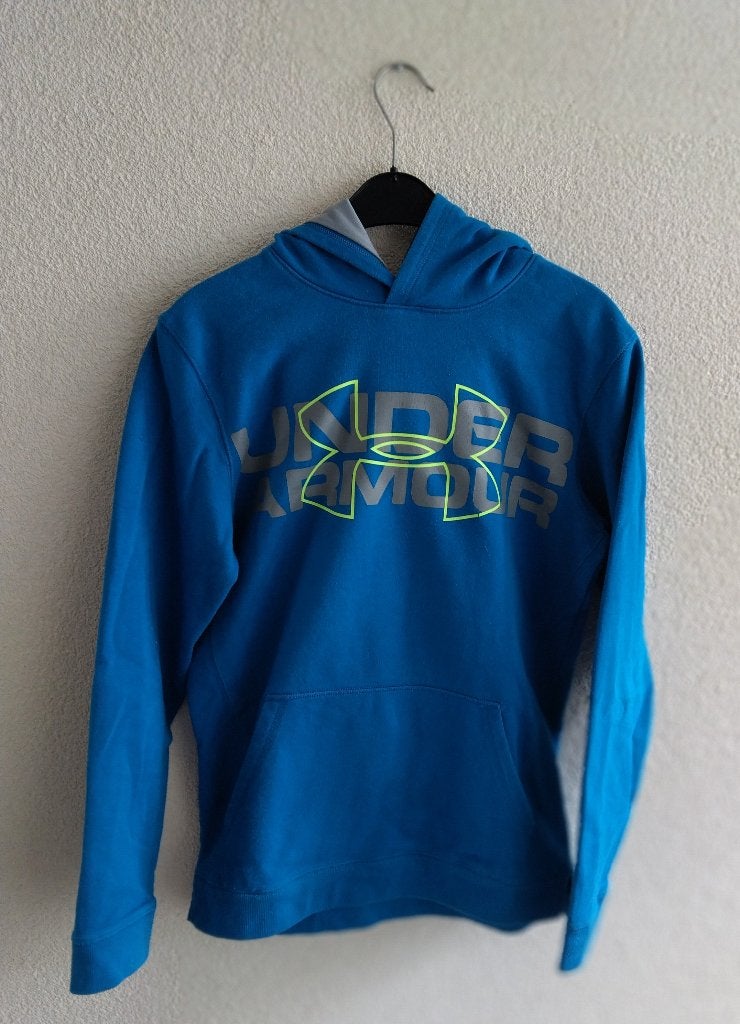 Under Armour fleece trui met gevoerde capuchon, blauw, 38-42, Maat 38/40 (M), Blauw, Ophalen of Verzenden, Gedragen