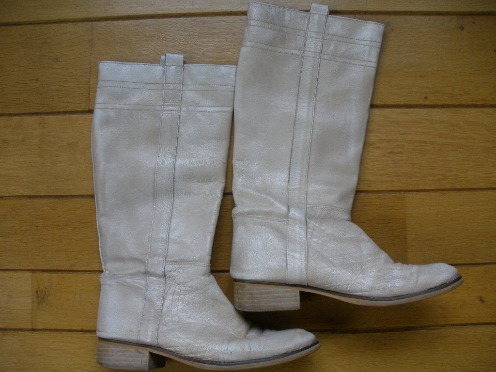 Laarzen beige maat 41, Ophalen of Verzenden, Zo goed als nieuw, Beige, Hoge laarzen