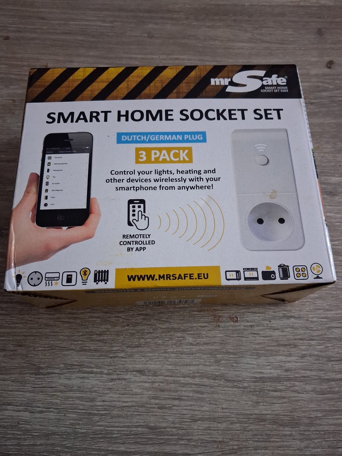 Mr. Safe Smart Home Socket Set (3-pack), Ophalen of Verzenden, Nieuw, Wit, Kunststof