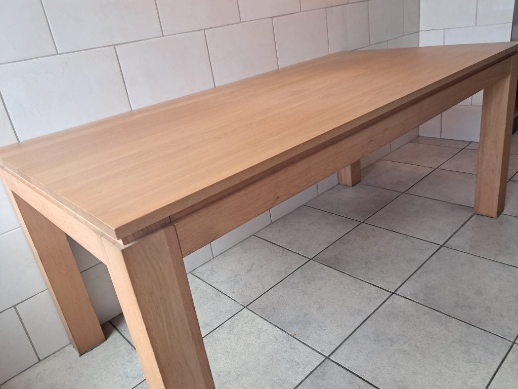 Licht eiken tafel, Huis en Inrichting, Tafels | Eettafels, Ophalen, 50 tot 100 cm, Zo goed als nieuw, Vijf personen of meer