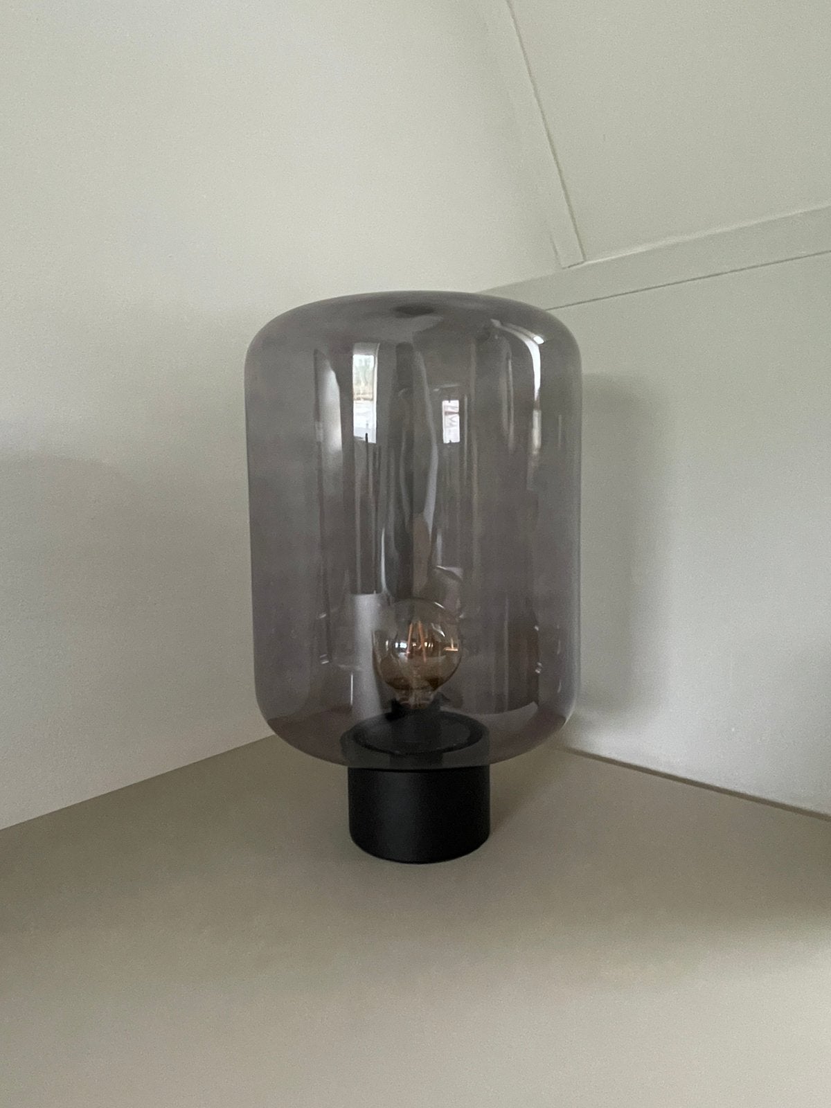 Mooie glazen tafellamp, Ophalen, Led-lamp, Overige lichtkleuren, E27 (groot)