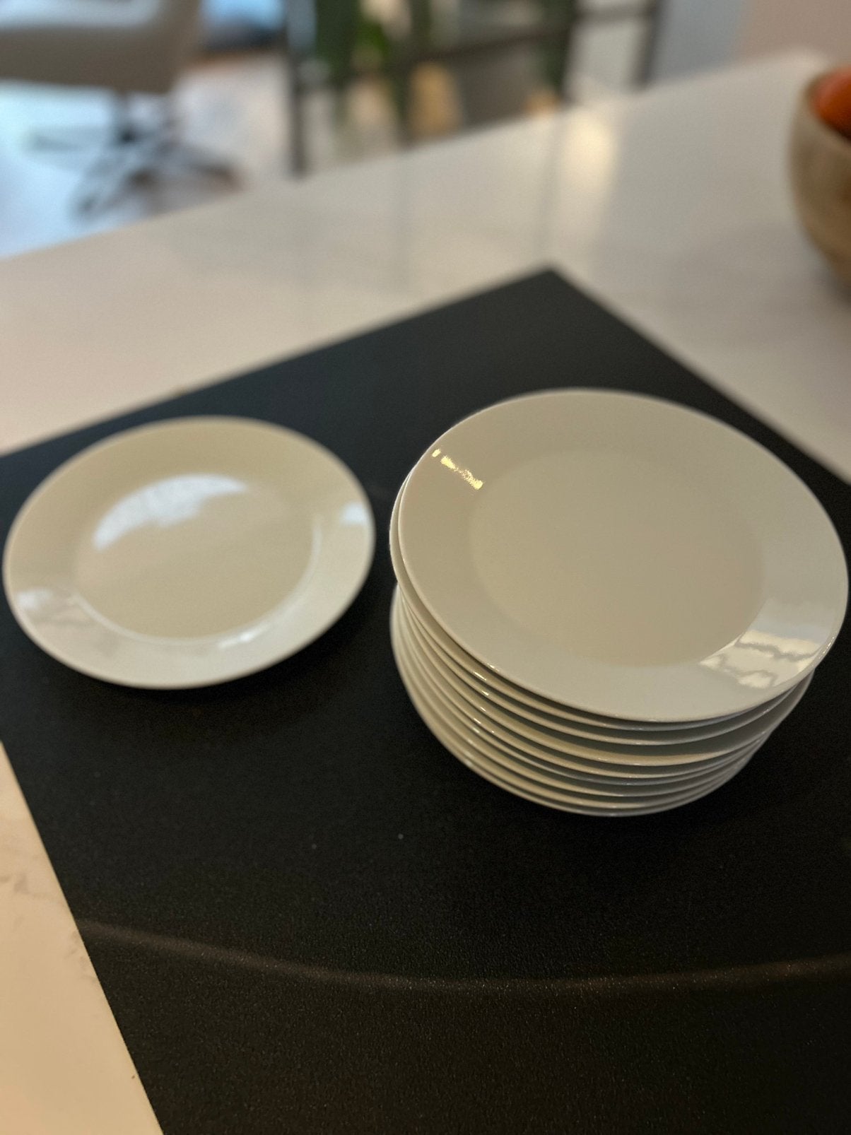 Witte porseleinen kleine borden (10x), Ophalen, Gebruikt, Bord(en), Overige stijlen