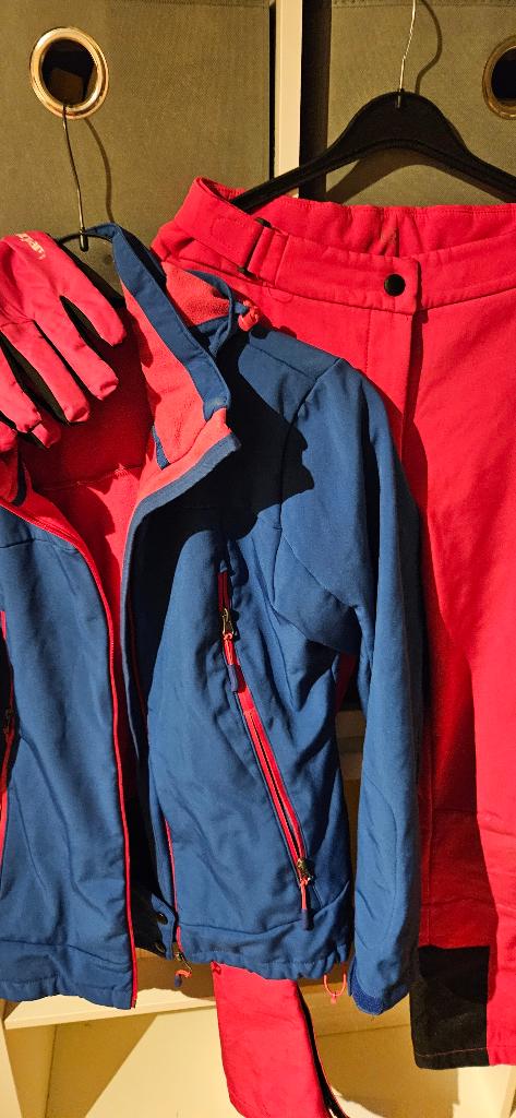 skipak met handschoenen voor maar € 20,00, Kleding | Dames, Wintersportkleding, Ophalen of Verzenden, Gedragen, Maat 38/40 (M)