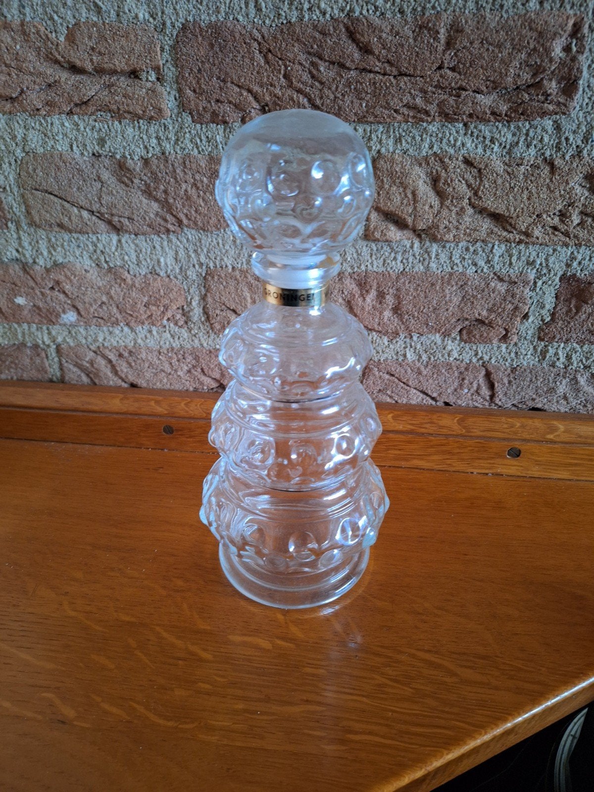 Decoratieve glazen fles met dop - Vintage stijl, Antiek en Kunst, Ophalen
