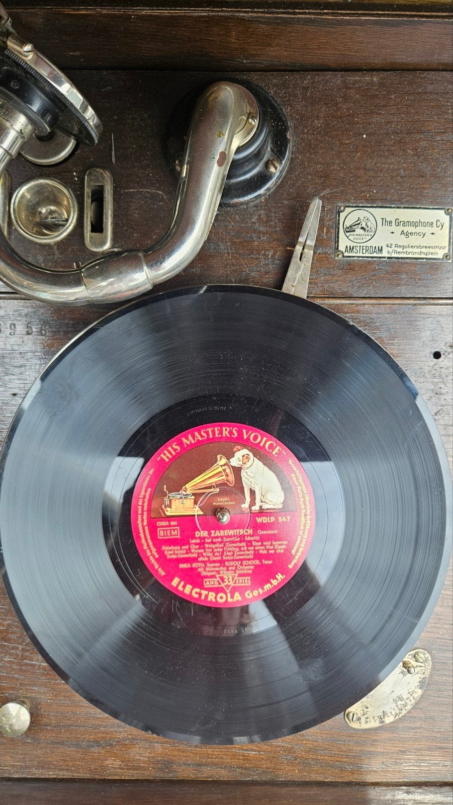 HIS MASTER'S VOICE MODEL 103,UIT DE JAREN 1920 ZIE BESCHRIJV, Ophalen