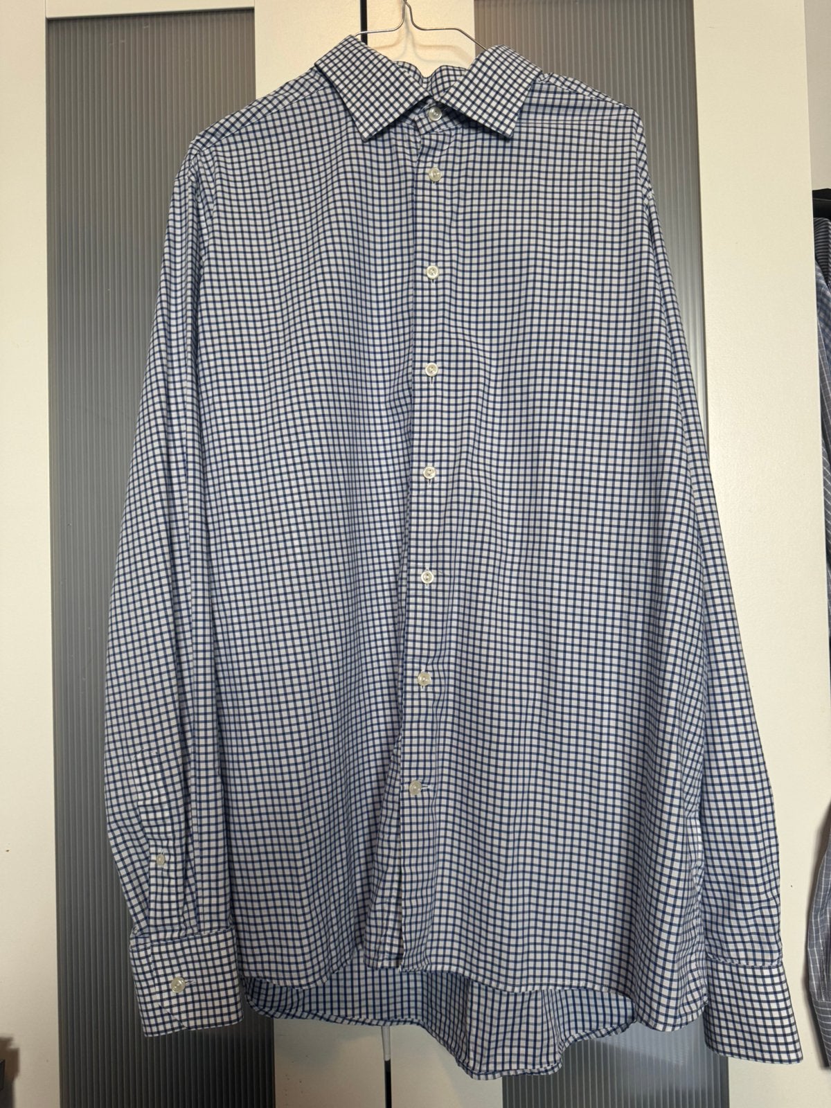 Eton shirt maat 44, Ophalen of Verzenden, Zo goed als nieuw, Wit, Halswijdte 43/44 (XL)