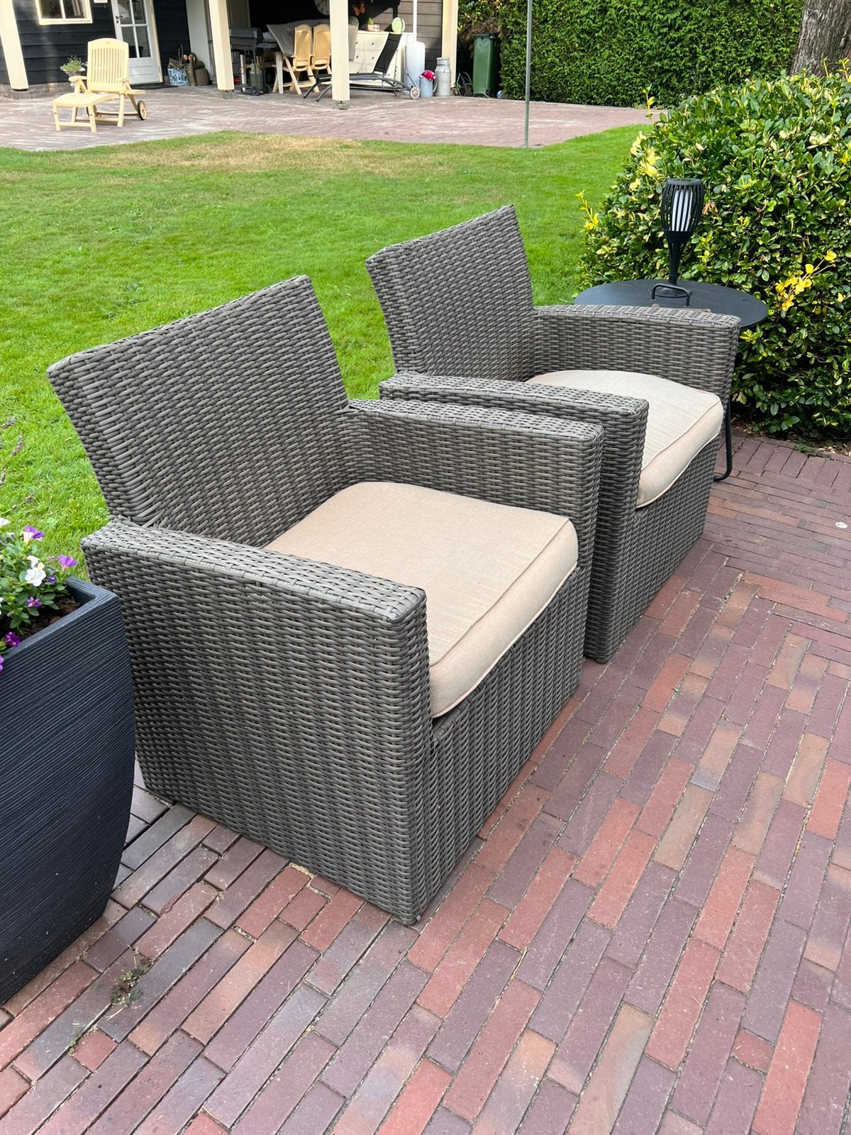 2 tuinstoelen - PR design, Ophalen, Zo goed als nieuw, Kunststof