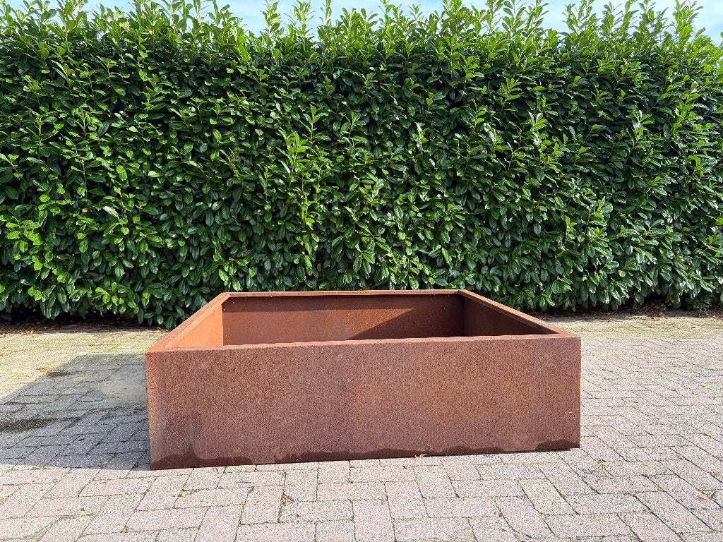 Cortenstaal plantenbak 150x150x40 cm, Tuin en Terras, Ophalen, 100 cm of meer, Vierkant, Zo goed als nieuw