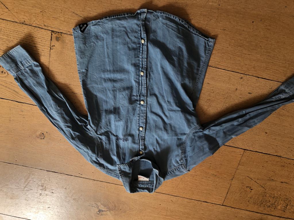 Retour spijkerblouse 128, Ophalen of Verzenden, Zo goed als nieuw, Meisje