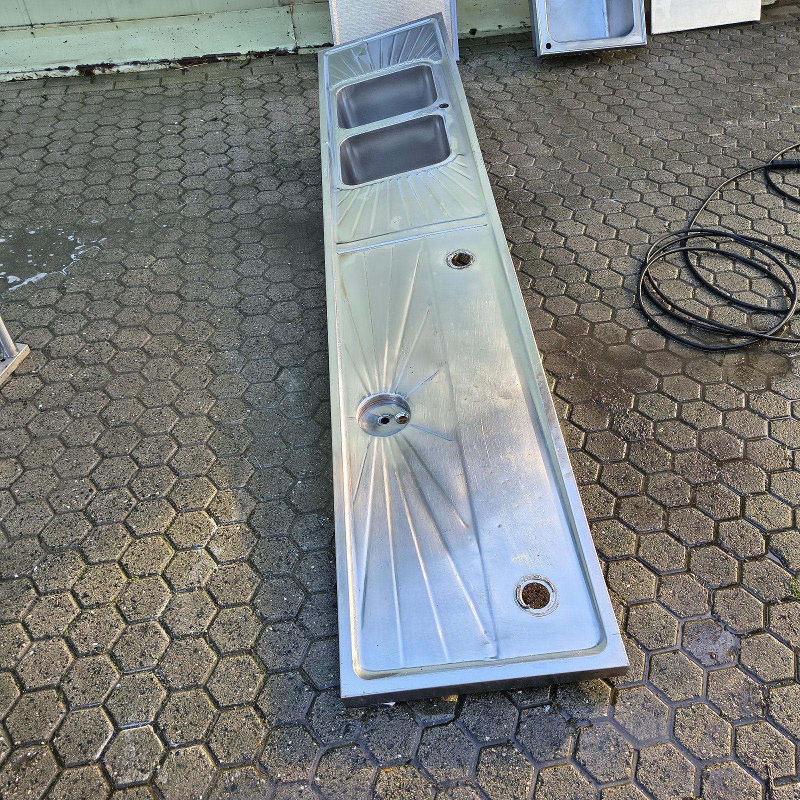 RVS Spoelbak voor Mancave of Horeca, Doe-het-zelf en Verbouw, Ophalen, Gebruikt