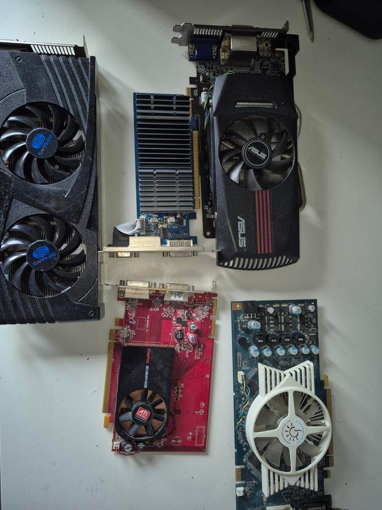 5 Oude Videokaarten - Werking Onbekend, Computers en Software, Videokaarten, Overige soorten, Verzenden, Overige chipsets, Overige typen