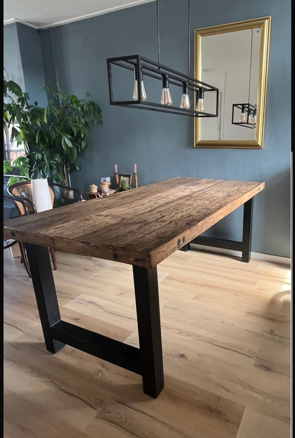 Teak eettafel, Huis en Inrichting, Ophalen, 200 cm of meer, 50 tot 100 cm, Zo goed als nieuw