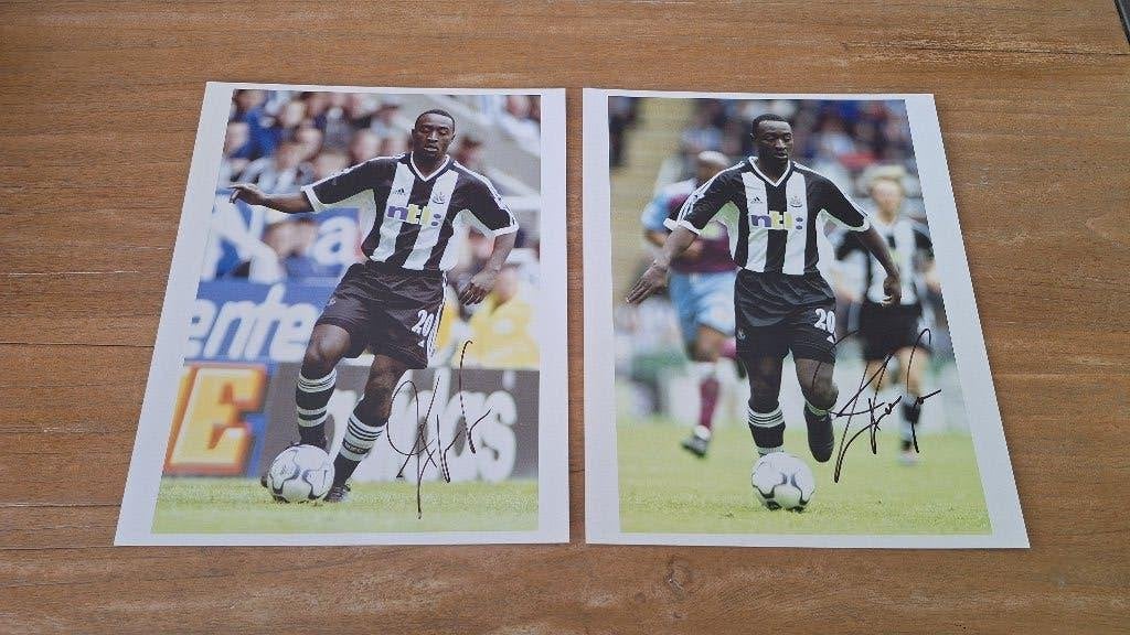 Foto 20x25 cm met handtekening; Lua Lua # Newcastle United, Verzamelen, Ophalen of Verzenden, Nieuw, Buitenlandse clubs, Overige typen