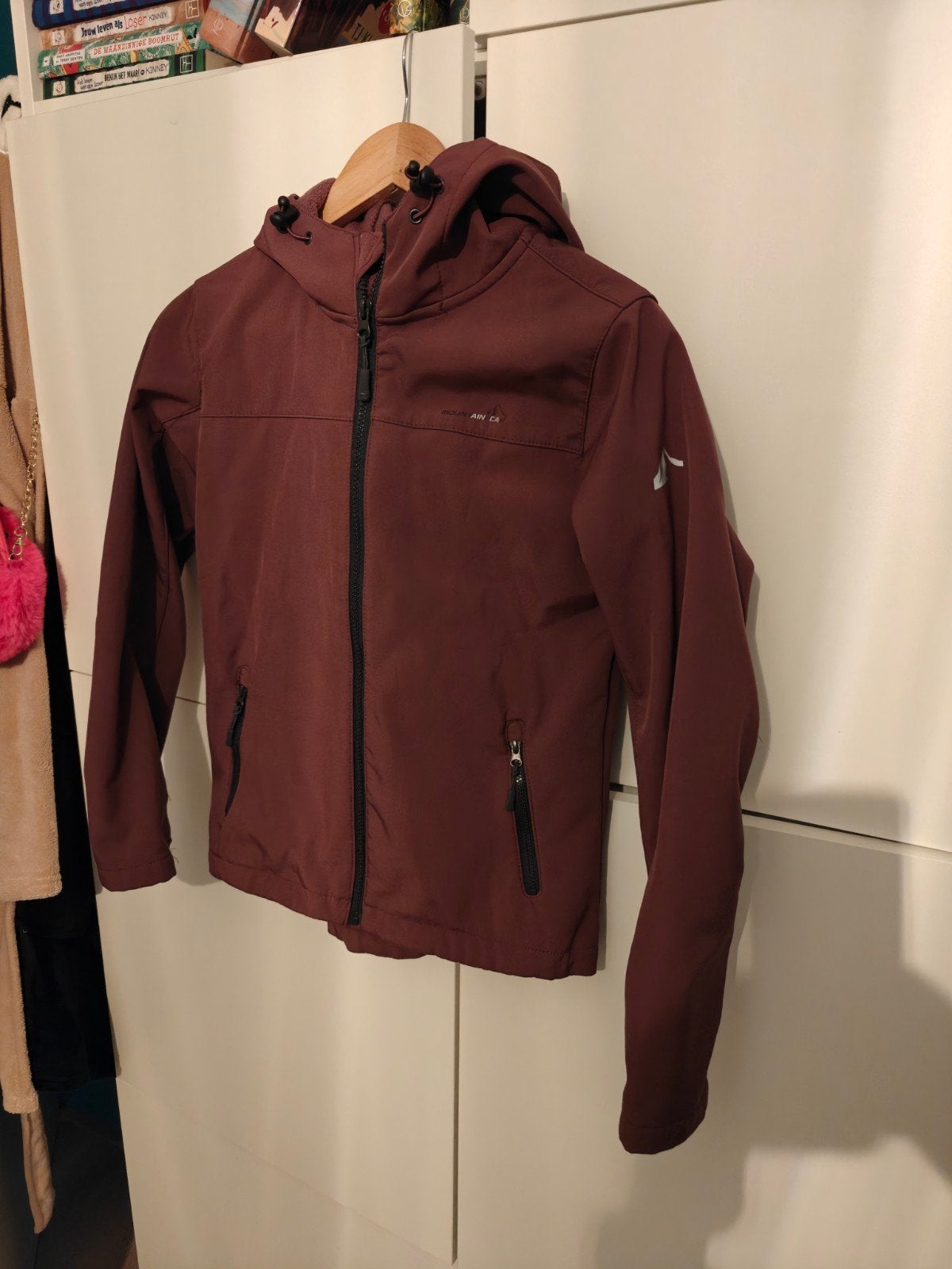 Meisjes ski-jas maat 152 - Aubergine, Kinderen en Baby's, Meisje, Ophalen of Verzenden, Zo goed als nieuw, Onbekend