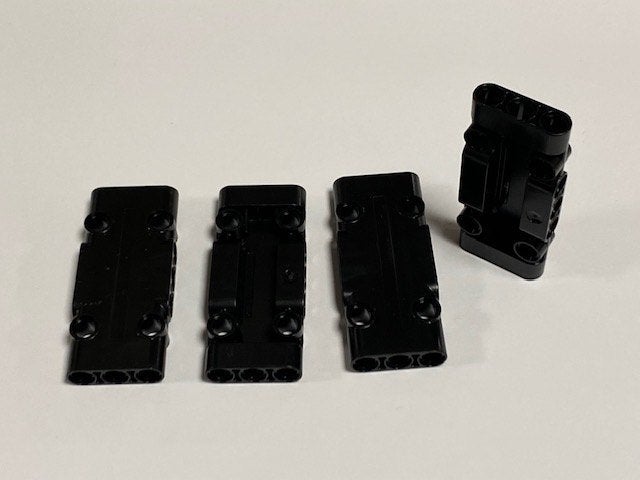 Partij 4x nieuwe zwarte Lego technic 3x7x1 panelen, Overige thema's, Lego, Nieuw, Ophalen of Verzenden