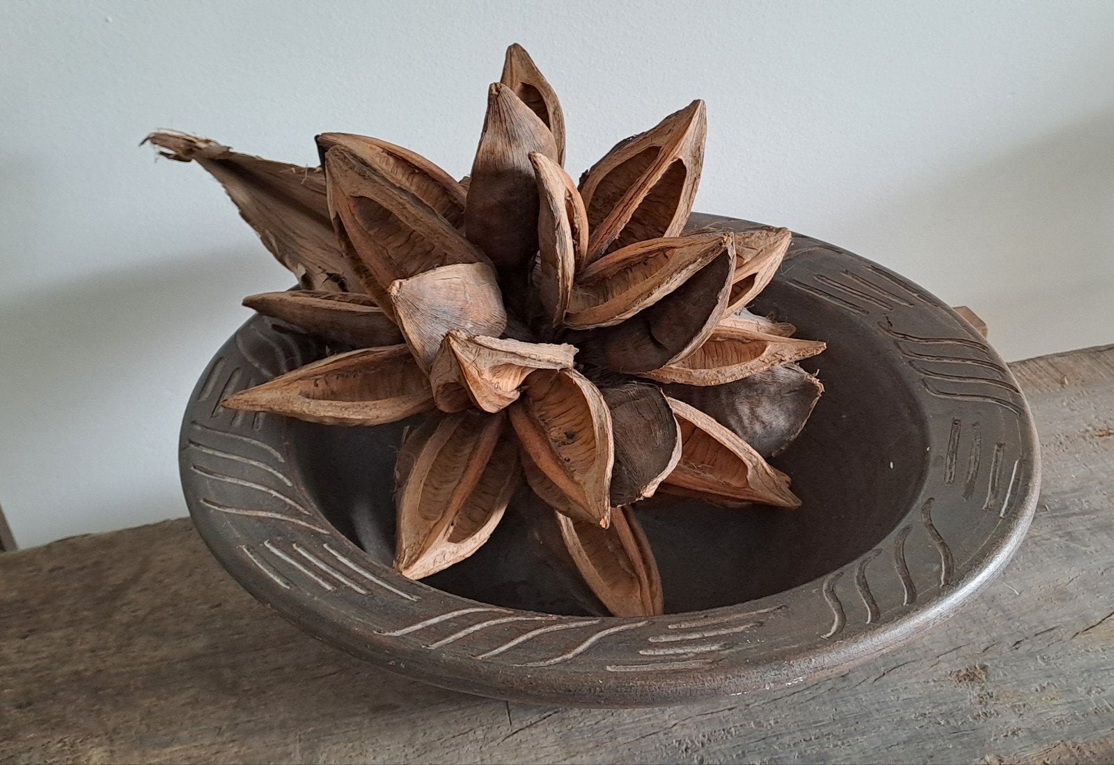 Kom Wabi Sabi uitstraling. handgemaakt, Ophalen of Verzenden