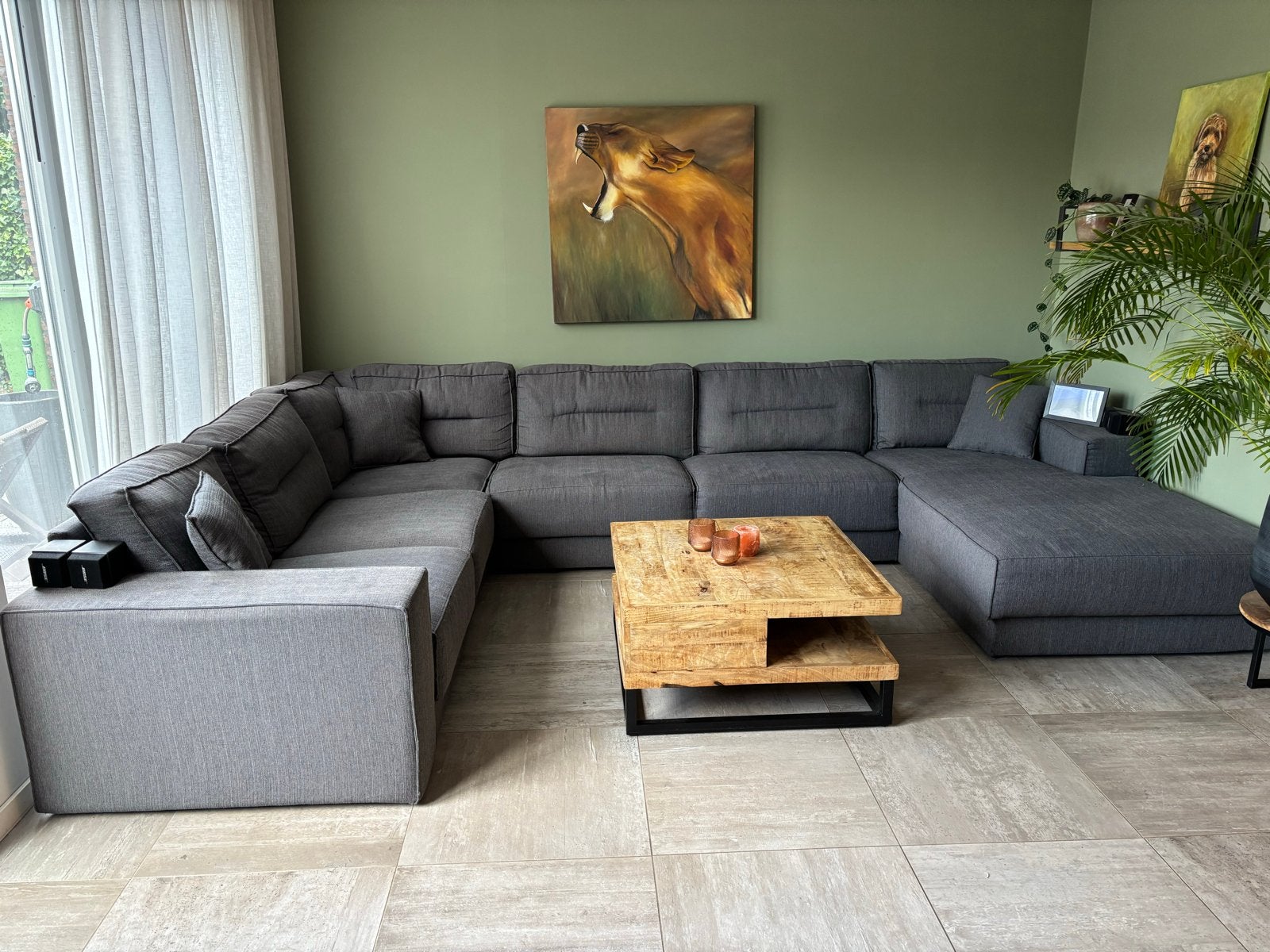 Grote Hoekbank - Comfortabel en Ruim, Huis en Inrichting, Ophalen, Gebruikt, Hoekbank, 300 cm of meer
