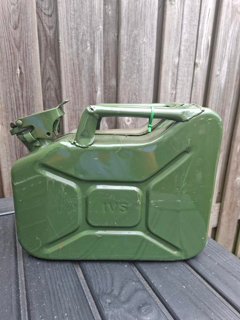 Metalen Jerrycan 20 Liter Inhoud - Groen, Ophalen of Verzenden