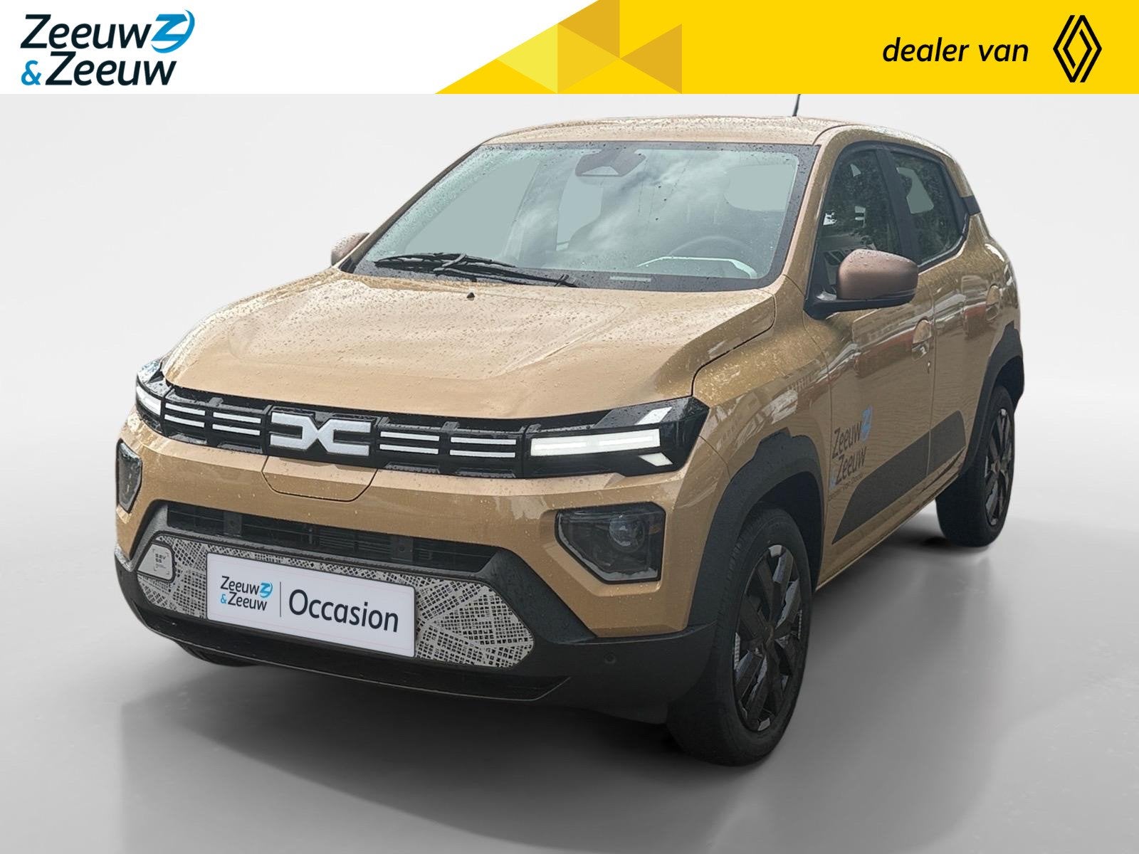 Dacia Spring Extreme 65 26.8 kWh AUTOMAAT AIRCO CAMERA CRUIS, Auto's, 12 maanden, Zwart, 4 stoelen, Leder en Stof