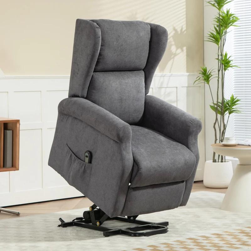 Grijze Relaxfauteuil met Sta-op Hulp en Ligfunctie NIEUW, Ophalen, Nieuw, Eén, Stof