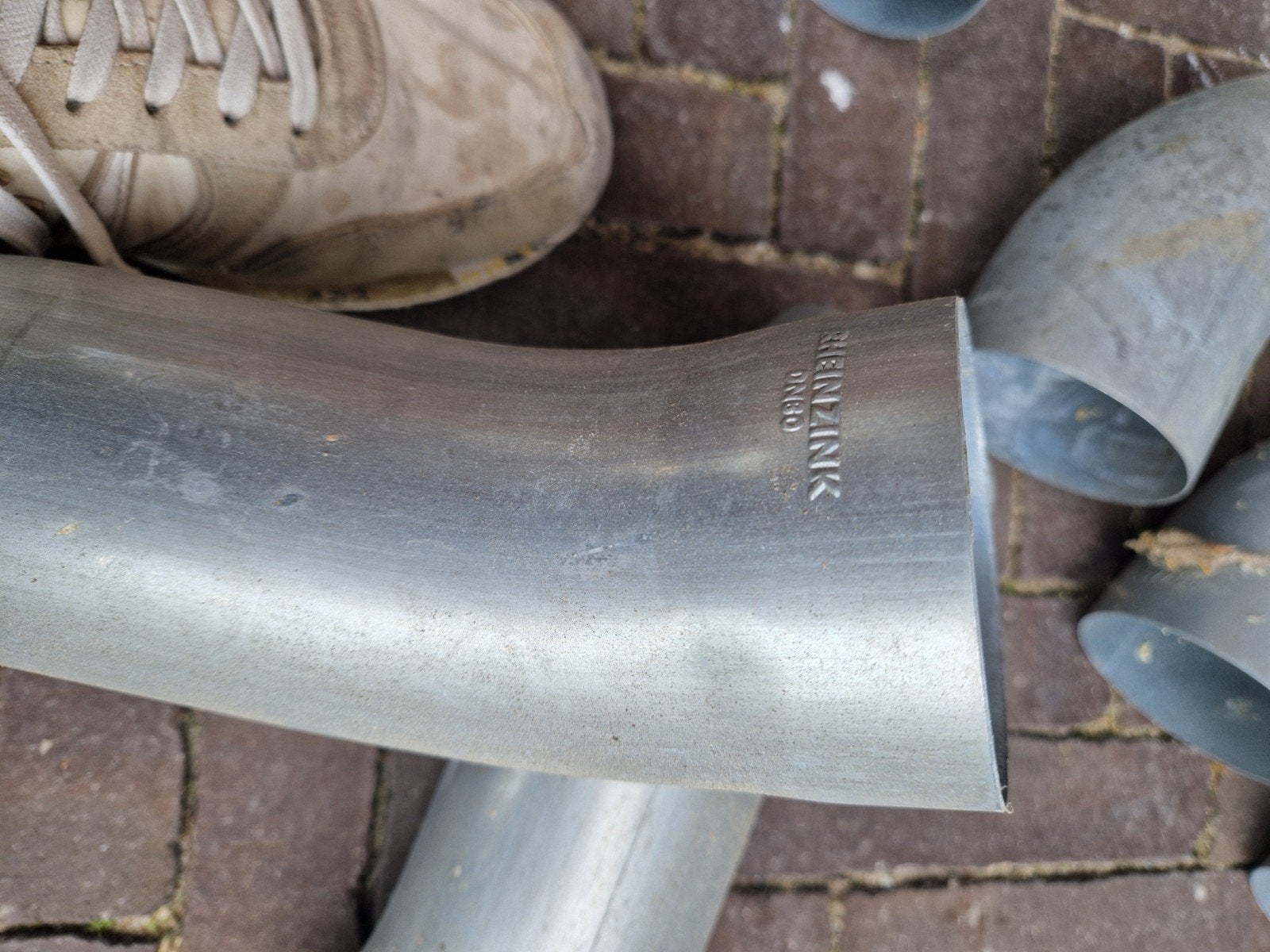 Zinken bochten en hulpstukken voor regenpijp, Ophalen, Bochten, Gebruikt, Zink