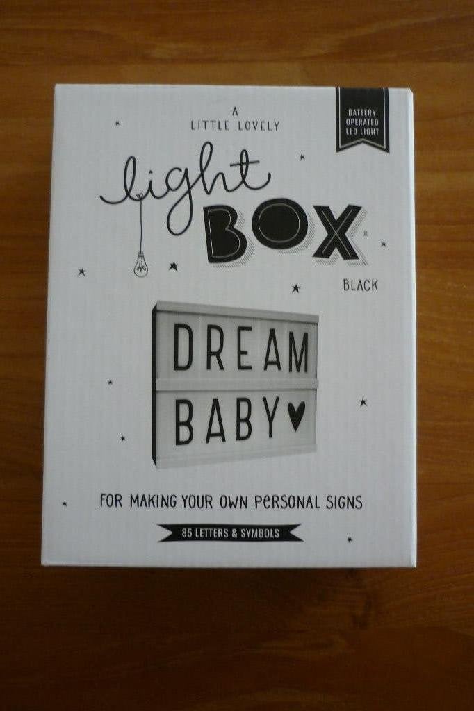 Nieuw  '' A Little Lovely Light Box '' Black., Ophalen, Tekstbord, 20 cm, 4 cm