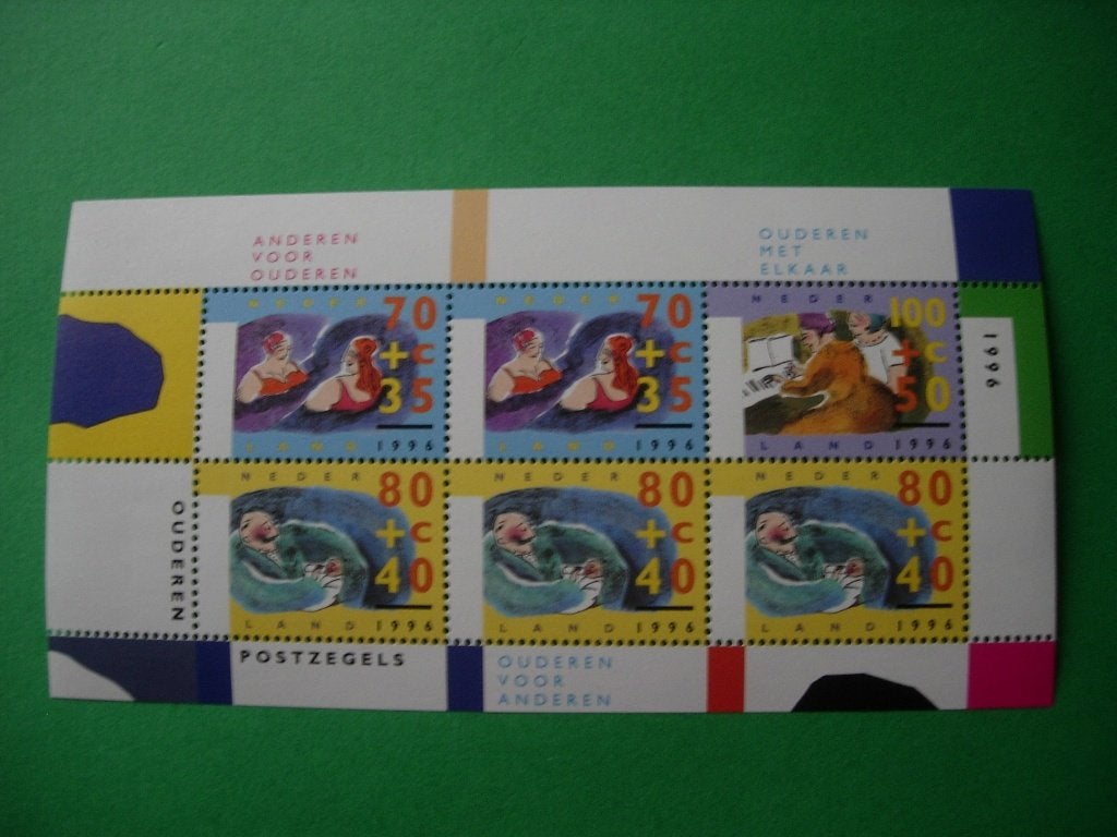 NL velletje Zomerpostzegels 1996 ouderenzegels, Postzegels en Munten, Postzegels | Nederland, Verzenden, Na 1940, Postfris
